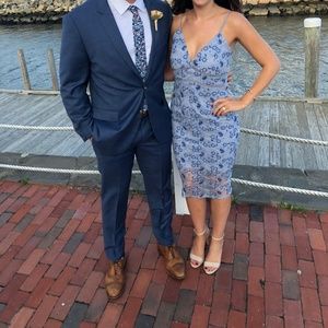 Bardot Sapphire Lace Midi Dress